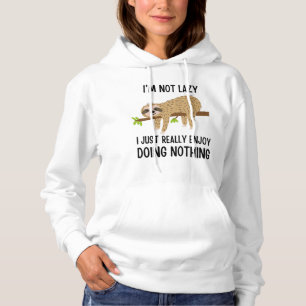 Lazy Sloth Doing Niets Hoodie