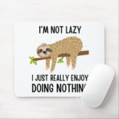 Lazy Sloth Doing Niets Muismat (Met muis)