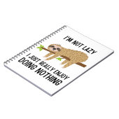 Lazy Sloth Doing Niets Notitieboek (Linkerzijde)