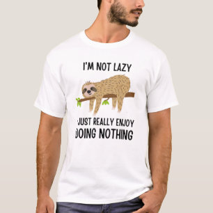 Lazy Sloth Doing Niets T-shirt