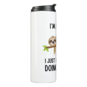 Lazy Sloth Doing Niets Thermosbeker (Gedraaid links)