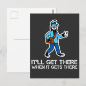 Lazy Sloth Funny Rural Mailman Mail Carrier Briefkaart (Voorkant / Achterkant)