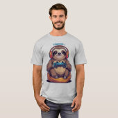 Lazy Sloth Gamer T-shirt (Voorkant volledig)