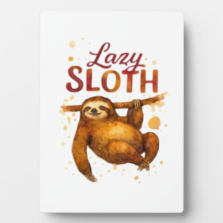 Lazy Sloth in Alcohol Ink Classic T-Shirt Fotoplaat