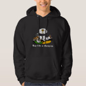 Lazy Sloth Karate Hoodie (Voorkant)