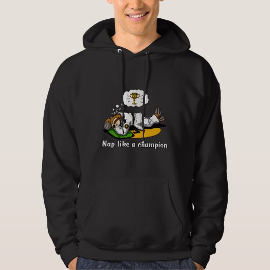Lazy Sloth Karate Hoodie (Voorkant)
