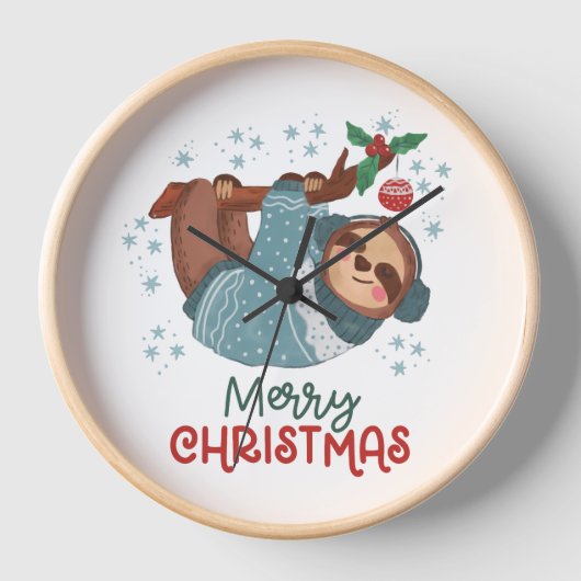 Lazy Sloth Kerstmis (Voorkant)