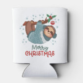 Lazy Sloth Kerstmis Blikjeskoeler (Achterkant)