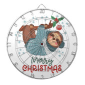 Lazy Sloth Kerstmis Dartbord (Voorkant)
