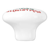 Lazy Sloth Kerstmis Keramische Knop (Zijkant)