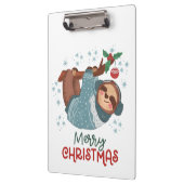 Lazy Sloth Kerstmis Klembord (Links)