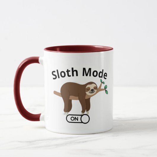 Lazy Sloth Mode koffie mok - Funny Animals (Links)