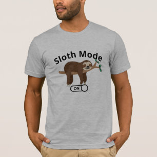 Lazy Sloth Mode Shirt, Schattigee Funny Animals T-shirt