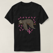 Lazy Sloth Pink Ribbon Breast Cancer Awareness Sup T-shirt (Design voorkant)
