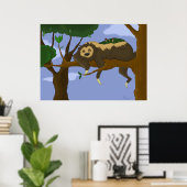 Lazy Sloth Poster (Thuiskantoor)
