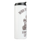 Lazy Sloth Retro Bike Cartoon Thermosbeker (Gedraaid links)