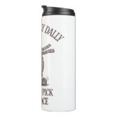 Lazy Sloth Retro Bike Cartoon Thermosbeker (Geroteerd rechts)