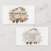 Lazy sloth sleeping on a branch cartoon            visitekaartje (Voorkant / Achterkant)