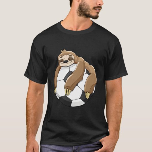 Lazy Sloth Soccer Shirt Soccer Lover Team Ball Kin (Voorkant)