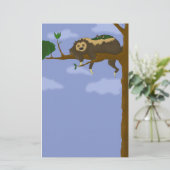 Lazy Sloth Stationery Briefpapier (Staand voorkant)