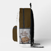 Lazy Sloth Sticker - "Ik heb vandaag niets gedaan" Bedrukte Rugzak (Rechts)