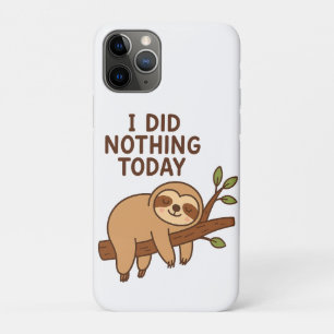 Lazy Sloth Sticker - "Ik heb vandaag niets gedaan" Case-Mate iPhone Case