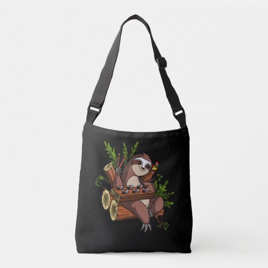 Lazy Sloth Sushi Crossbody Tas (Voorkant)