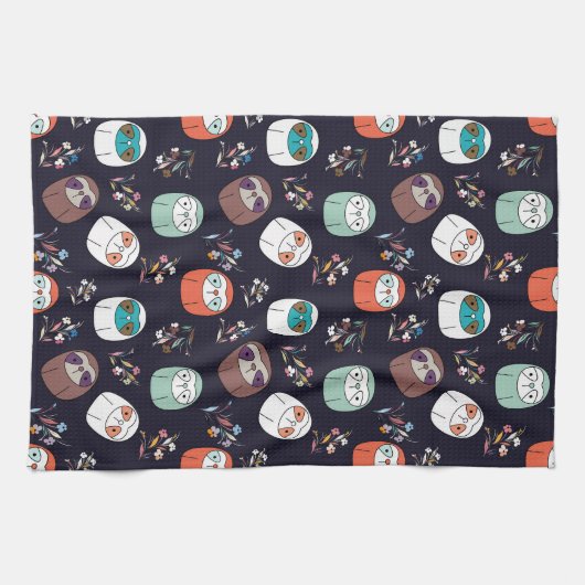 Lazy Sloth Theedoek (Horizontaal)