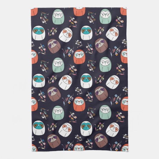 Lazy Sloth Theedoek (Verticaal)