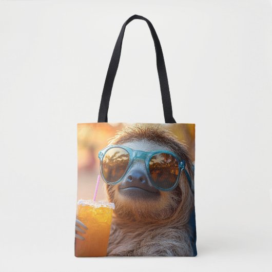 Lazy Sloth Tote Bag (Voorkant)