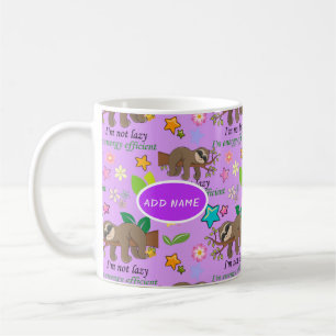 Lazy Sloth Violet Orchid Purple Flowers Hoorten Koffiemok