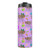 Lazy Sloth Violet Orchid Purple Flowers | Hoorten Thermosbeker (Voorkant)