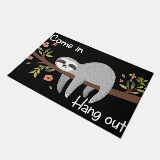 Lazy Sloth Welcome Doormat - Indoor Deurmat (Schuin)