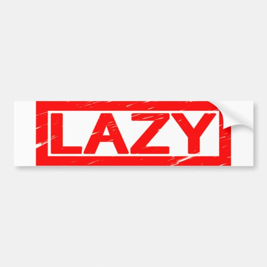 Lazy Stamp Bumpersticker (Voorkant)