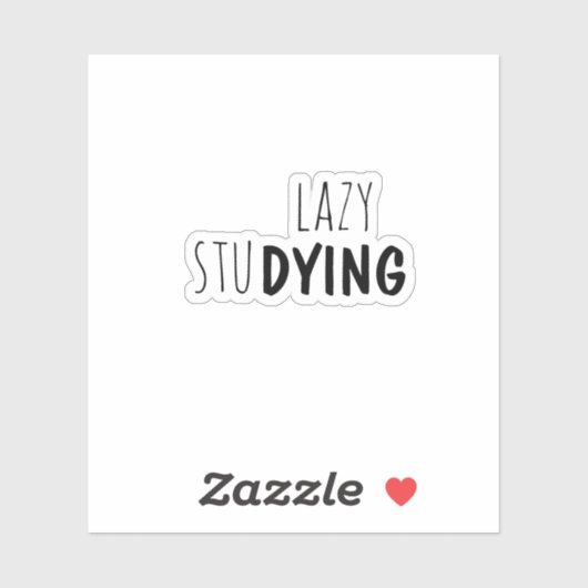 Lazy Studie, trendy esthetiek Sticker (Vel)