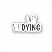Lazy Studie, trendy esthetiek Sticker (Voorkant)