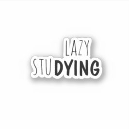 Lazy Studie, trendy esthetiek Sticker