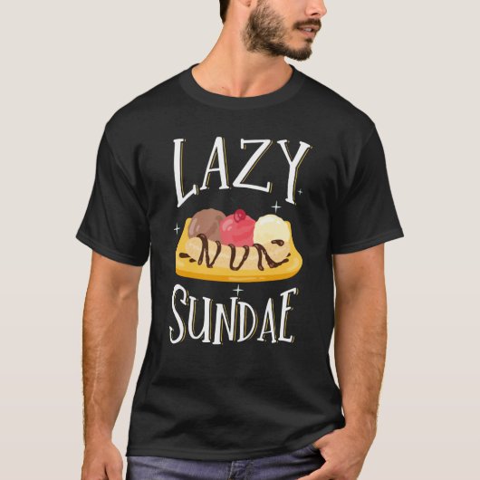 Lazy Sundae Banana Popsicle Split Ice Cream Sweet  T-shirt (Voorkant)