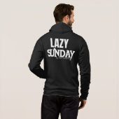 Lazy Sunday Basic Zip up B&W met achteruitrijtrui Hoodie (Achterkant volledig)