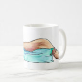 Lazy Sunday Greyhound Illustration Mok (Voorkant rechts)