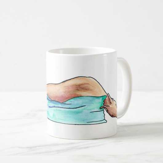 Lazy Sunday Greyhound Illustration Mok (Voorkant rechts)