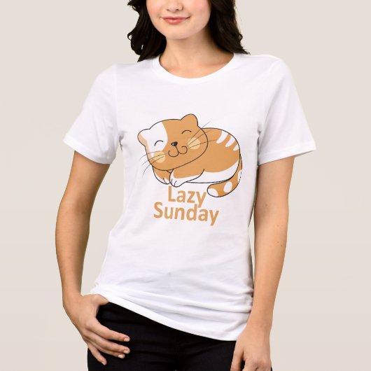 "Lazy Sunday, Happy Heart" T-shirt (Voorkant)