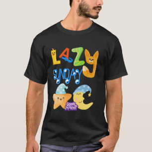 Lazy Sunday love dier ontspannen thuisblijven slap T-shirt
