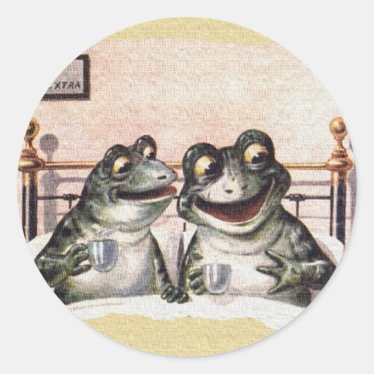 Lazy Sunday Morning Ronde Sticker (Voorkant)