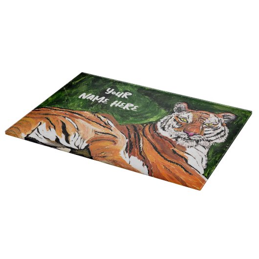 Lazy Tiger gepersonaliseerd Snijplank (Hoek)