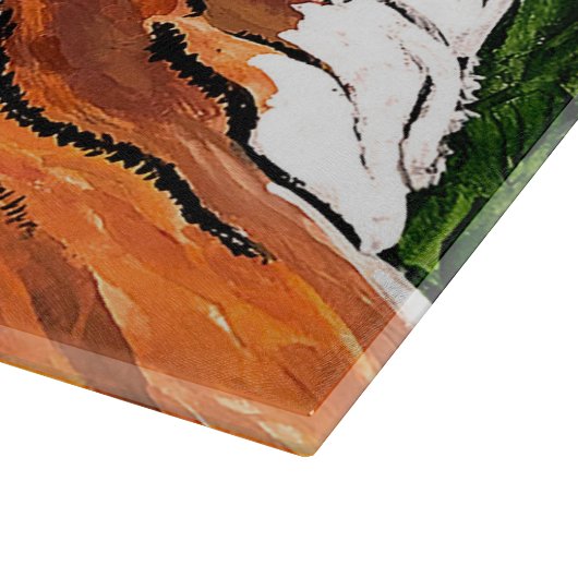 Lazy Tiger gepersonaliseerd Snijplank (Hoek)