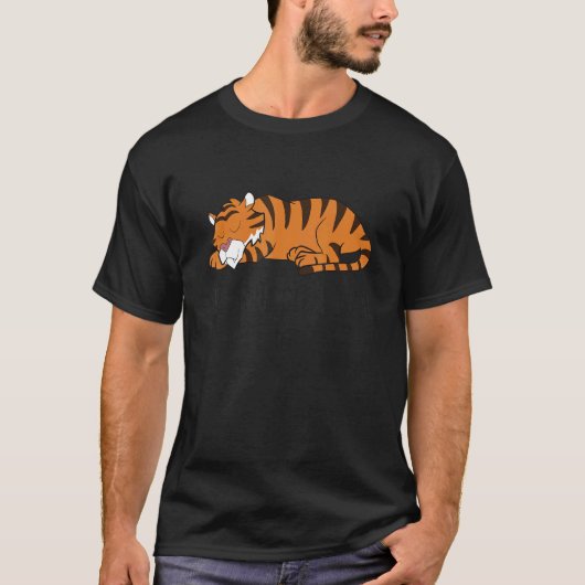 Lazy Tiger The Struggle Is Real Tiger T-shirt (Voorkant)