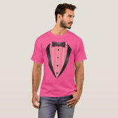 Lazy Tuxedo Pink Costume Easy Bow Stropdas Outfit  T-shirt (Voorkant volledig)