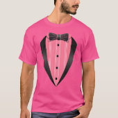 Lazy Tuxedo Pink Costume Easy Bow Stropdas Outfit  T-shirt (Voorkant)