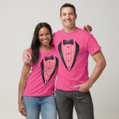 Lazy Tuxedo Pink Costume Easy Bow Stropdas Outfit  T-shirt (Unisex)